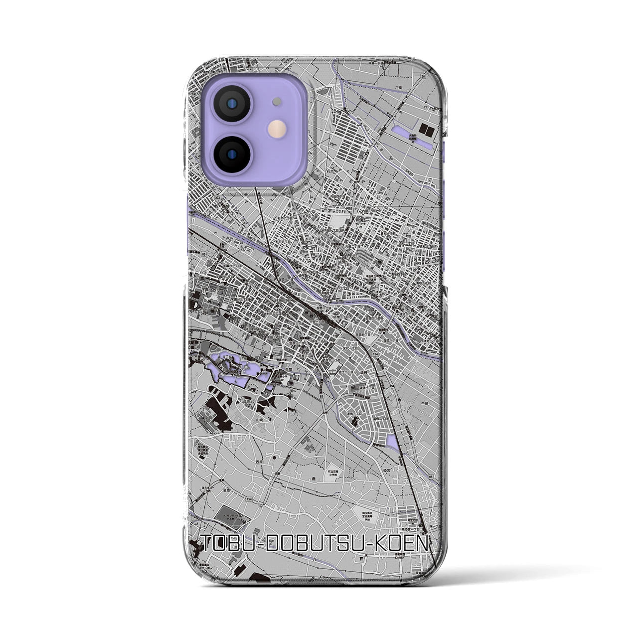 【東武動物公園(埼玉県)】地図柄iPhoneケース(クリアタイプ)