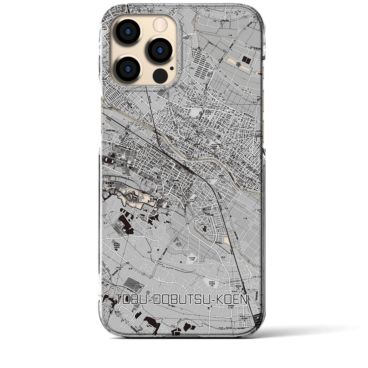 【東武動物公園(埼玉県)】地図柄iPhoneケース(クリアタイプ)