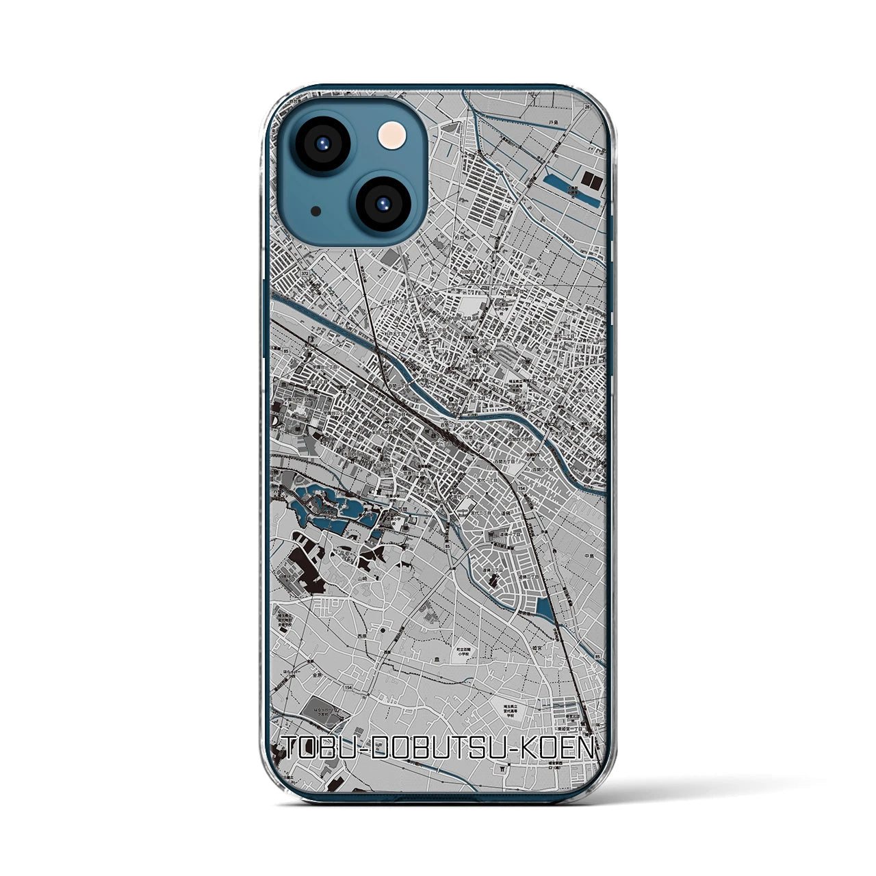 【東武動物公園(埼玉県)】地図柄iPhoneケース(クリアタイプ)