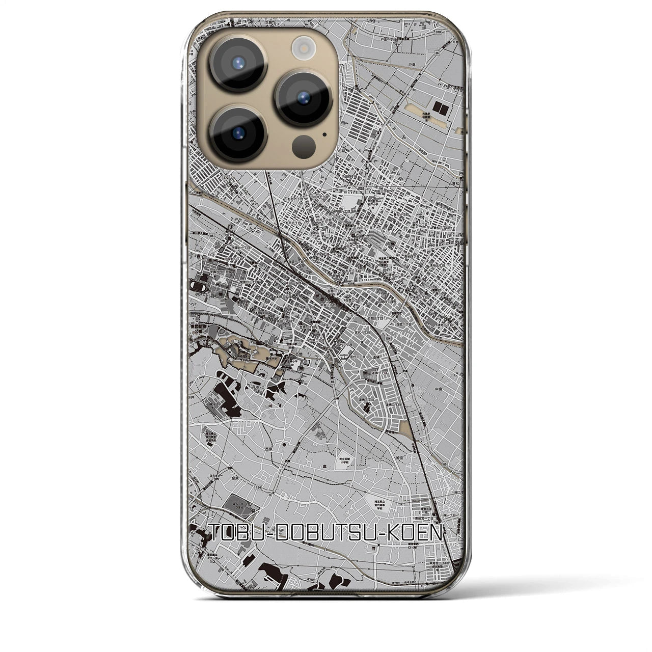 【東武動物公園(埼玉県)】地図柄iPhoneケース(クリアタイプ)