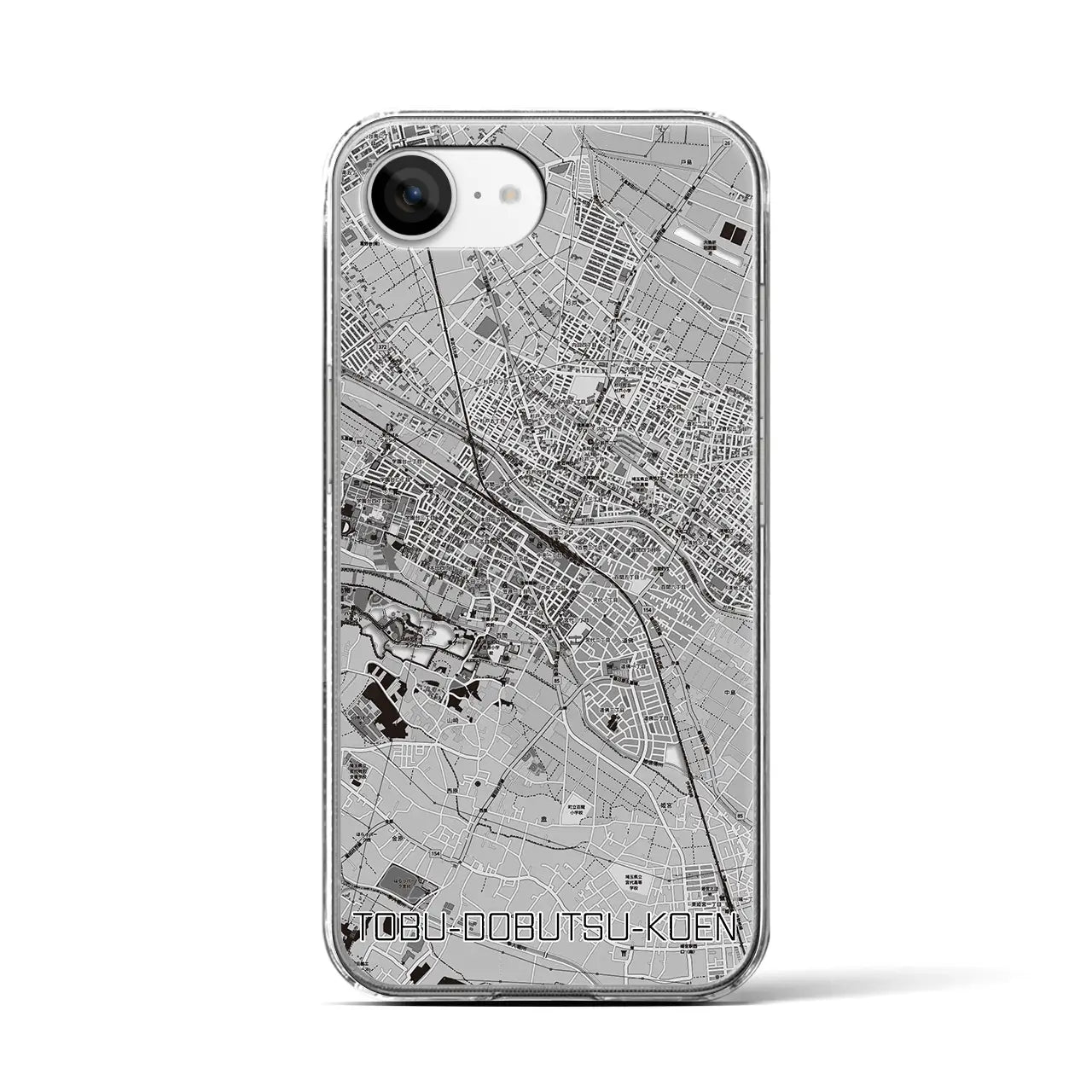 【東武動物公園(埼玉県)】地図柄iPhoneケース(クリアタイプ)