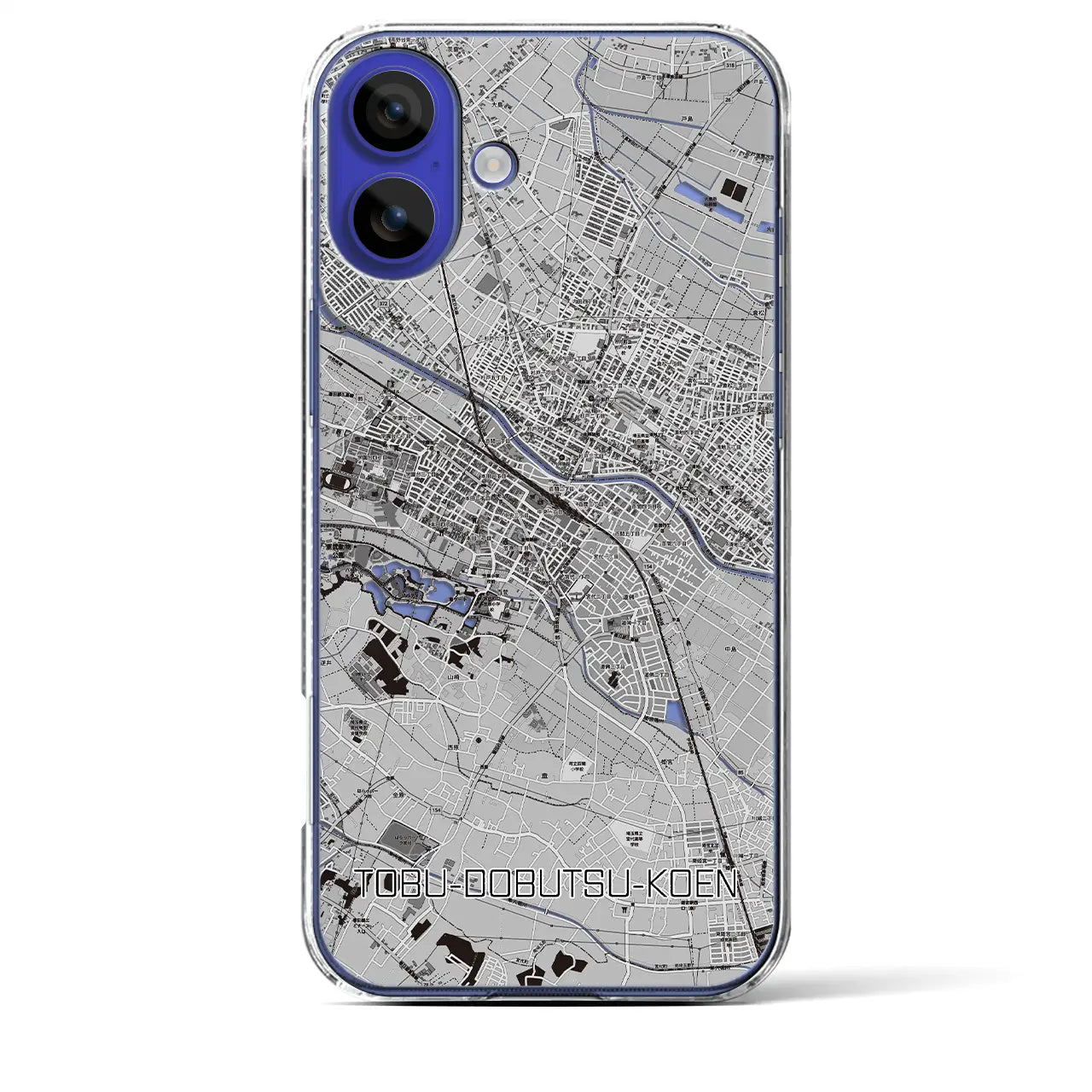 【東武動物公園(埼玉県)】地図柄iPhoneケース(クリアタイプ)