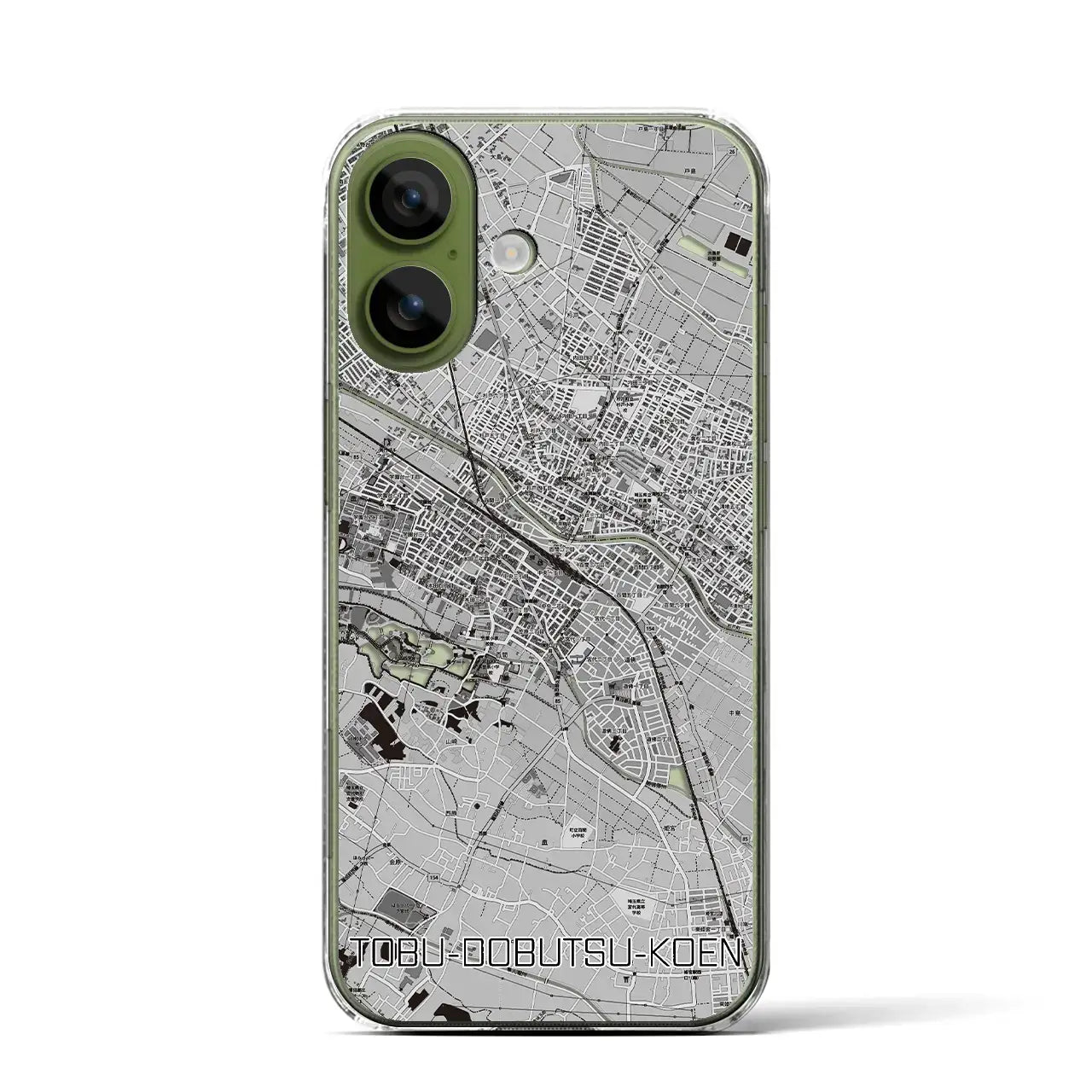 【東武動物公園(埼玉県)】地図柄iPhoneケース(クリアタイプ)