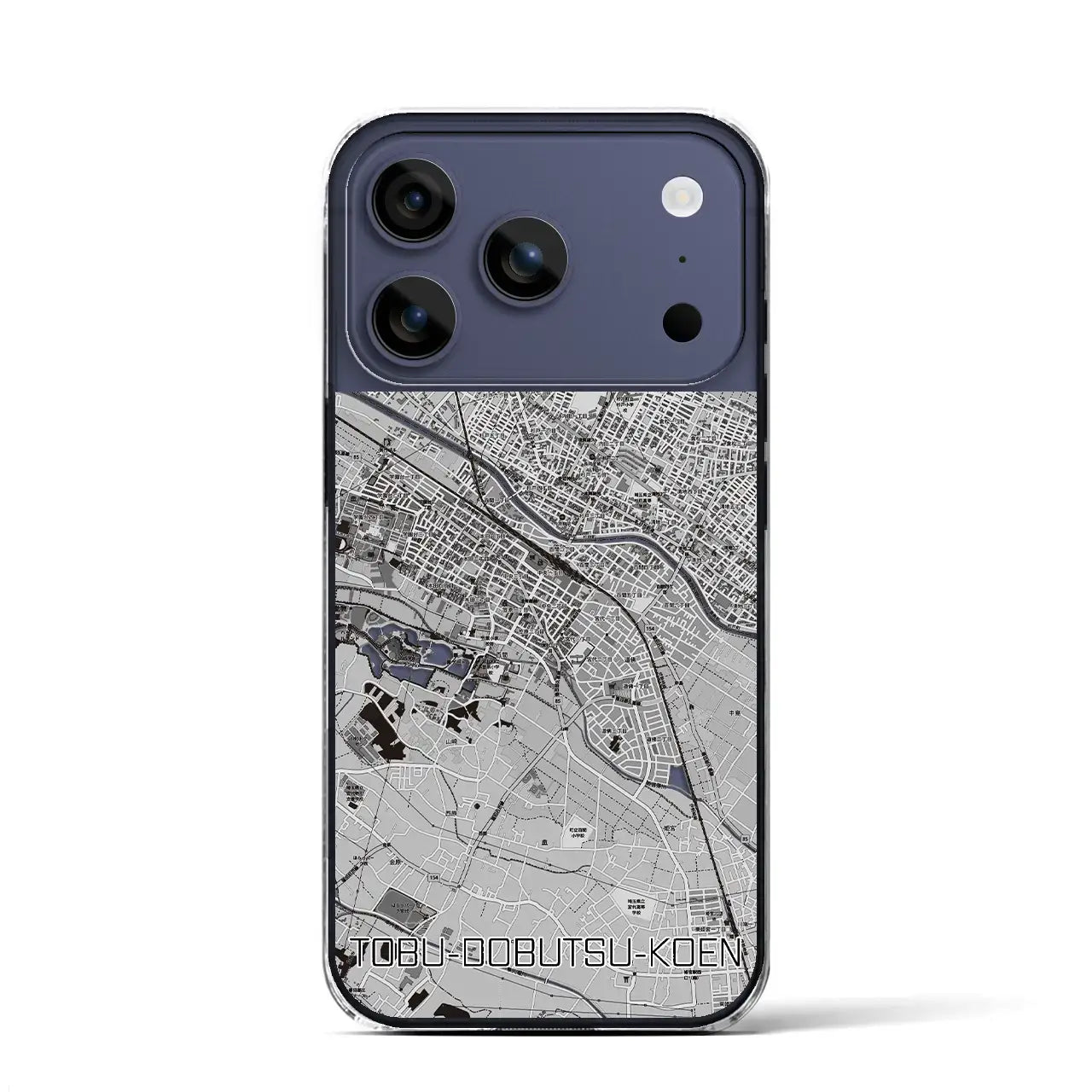 【東武動物公園(埼玉県)】地図柄iPhoneケース(クリアタイプ)