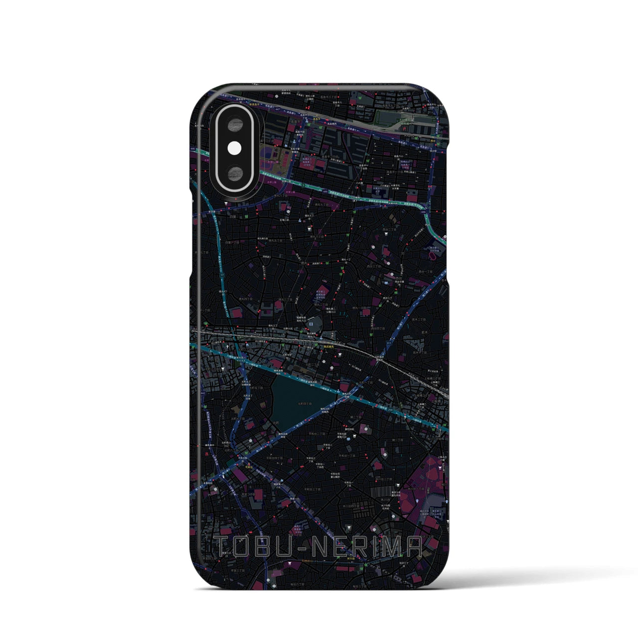 【東武練馬(東京都)】地図柄iPhoneケース(バックカバータイプ)