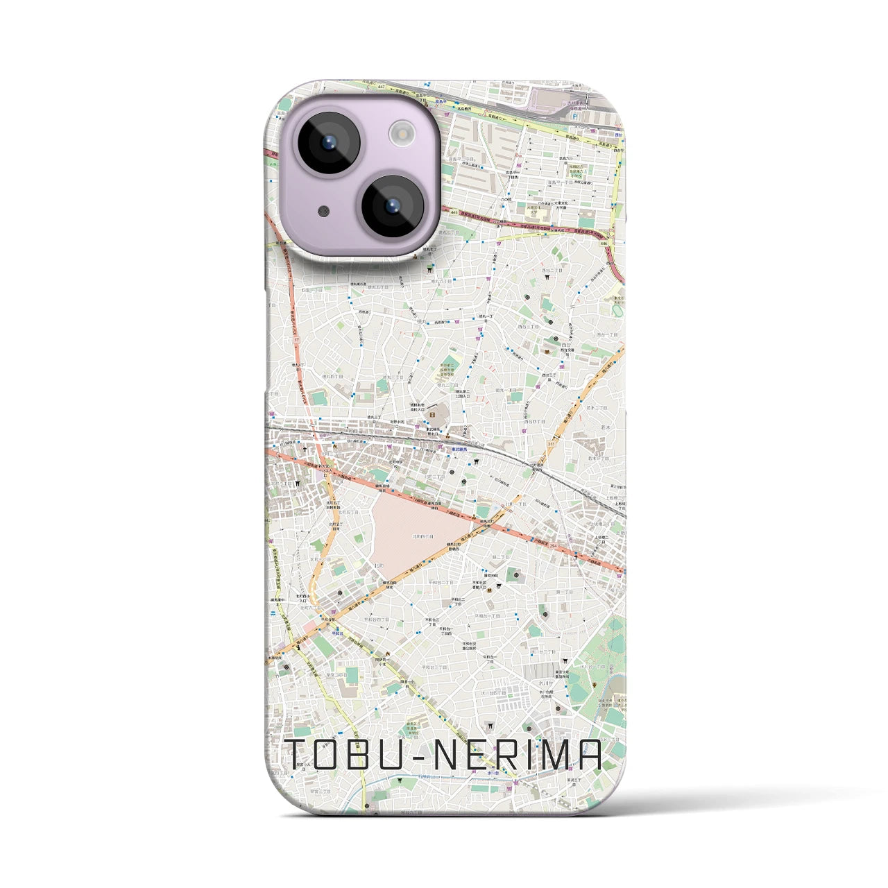 【東武練馬(東京都)】地図柄iPhoneケース(バックカバータイプ)