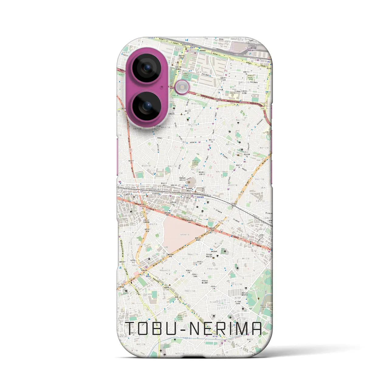 【東武練馬(東京都)】地図柄iPhoneケース(バックカバータイプ)