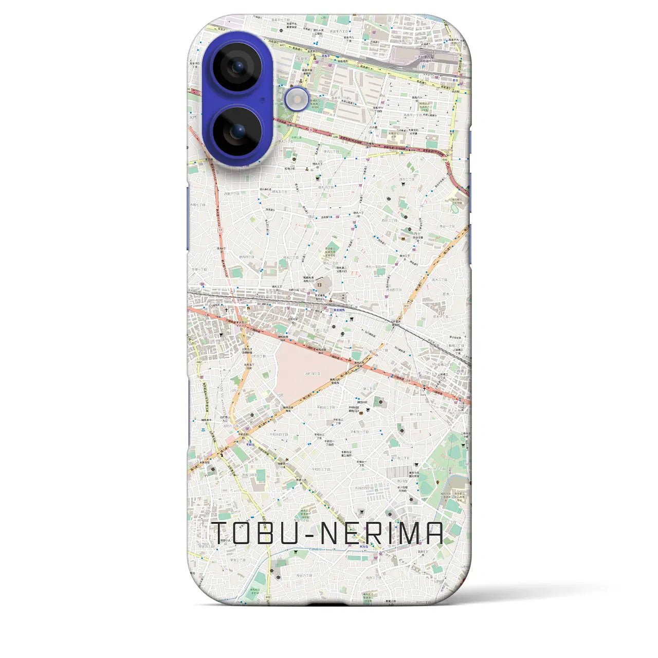 【東武練馬(東京都)】地図柄iPhoneケース(バックカバータイプ)ナチュラル・iPhone 16 Pro Max 用