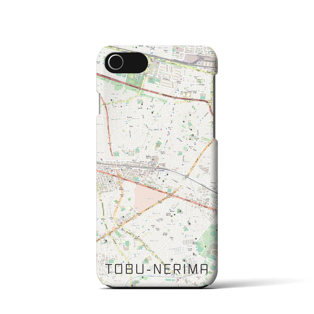 【東武練馬(東京都)】地図柄iPhoneケース(バックカバータイプ)