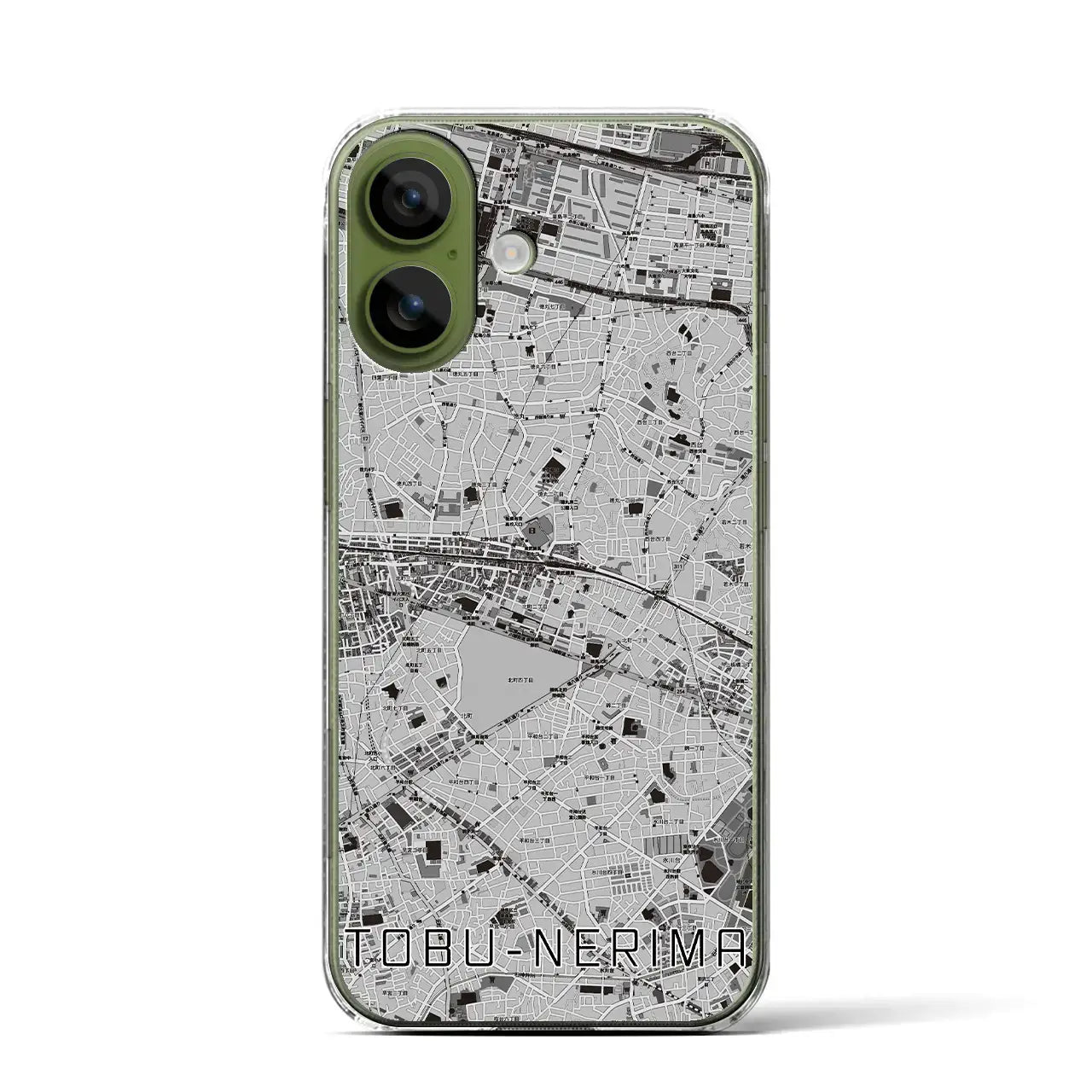 【東武練馬(東京都)】地図柄iPhoneケース(クリアタイプ)モノトーン・iPhone 17 Pro Max 用