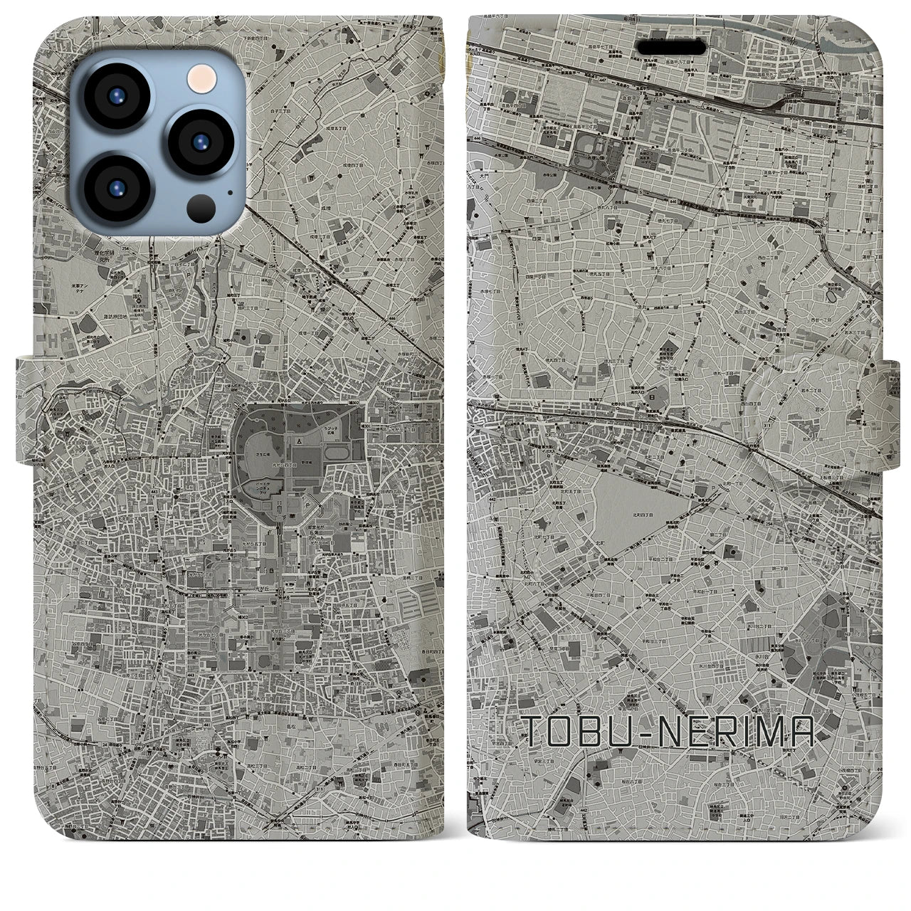 【東武練馬(東京都)】地図柄iPhoneケース(手帳タイプ)