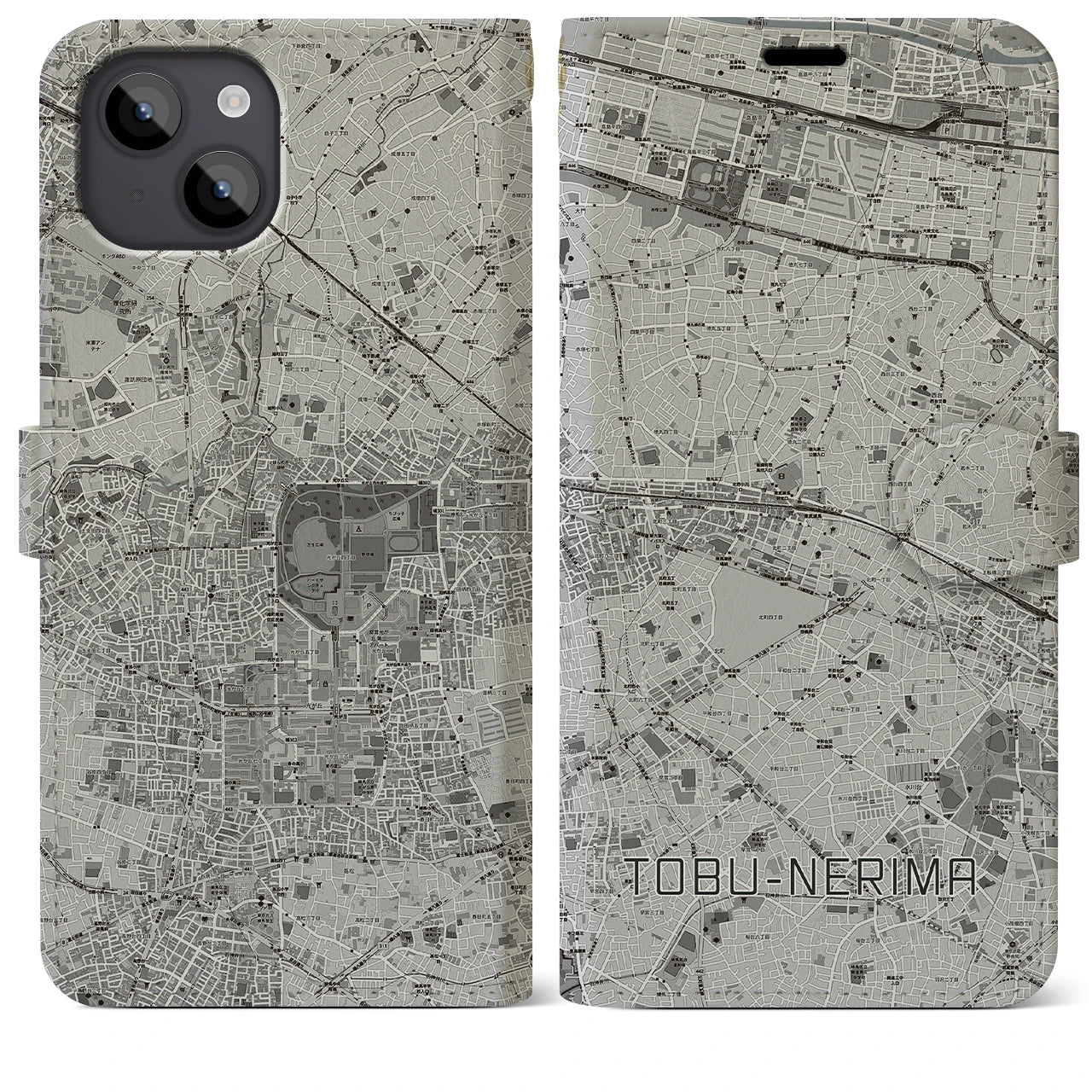 【東武練馬(東京都)】地図柄iPhoneケース(手帳タイプ)
