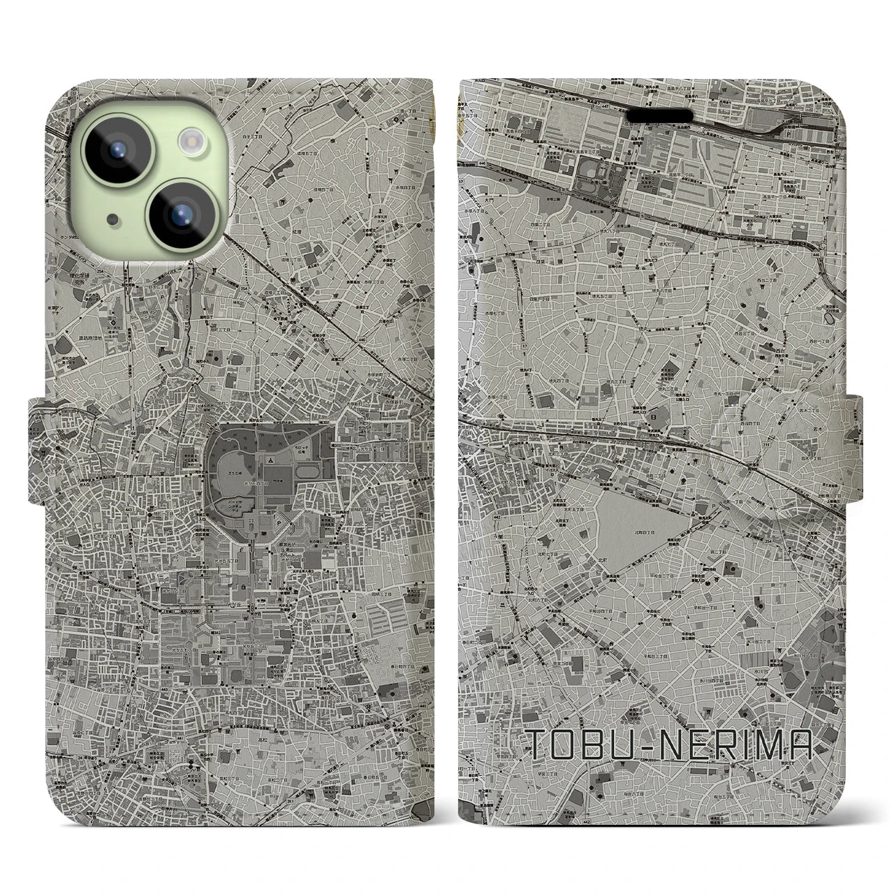 【東武練馬(東京都)】地図柄iPhoneケース(手帳タイプ)
