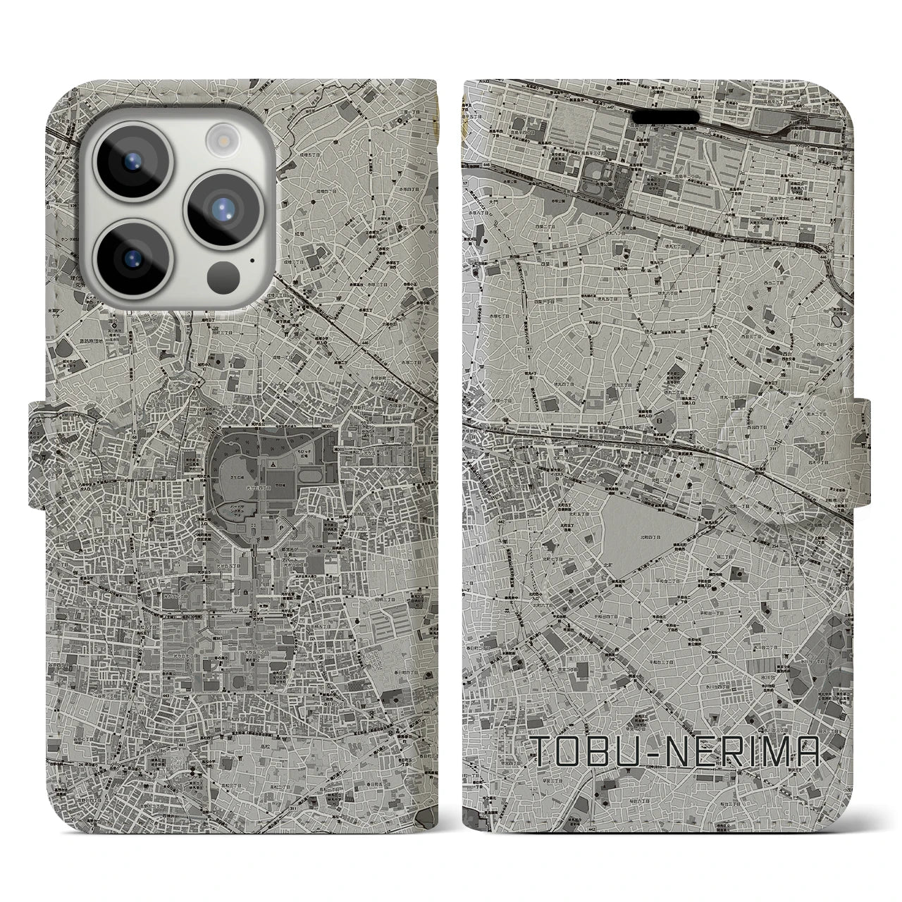 【東武練馬(東京都)】地図柄iPhoneケース(手帳タイプ)