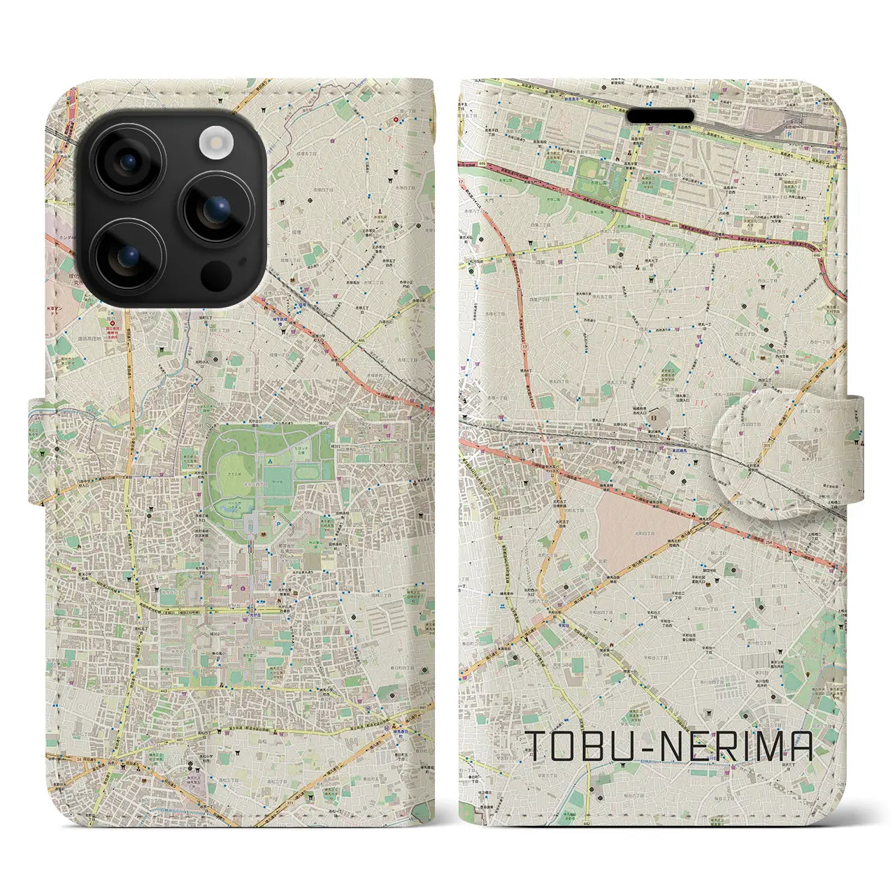 【東武練馬(東京都)】地図柄iPhoneケース(手帳タイプ)