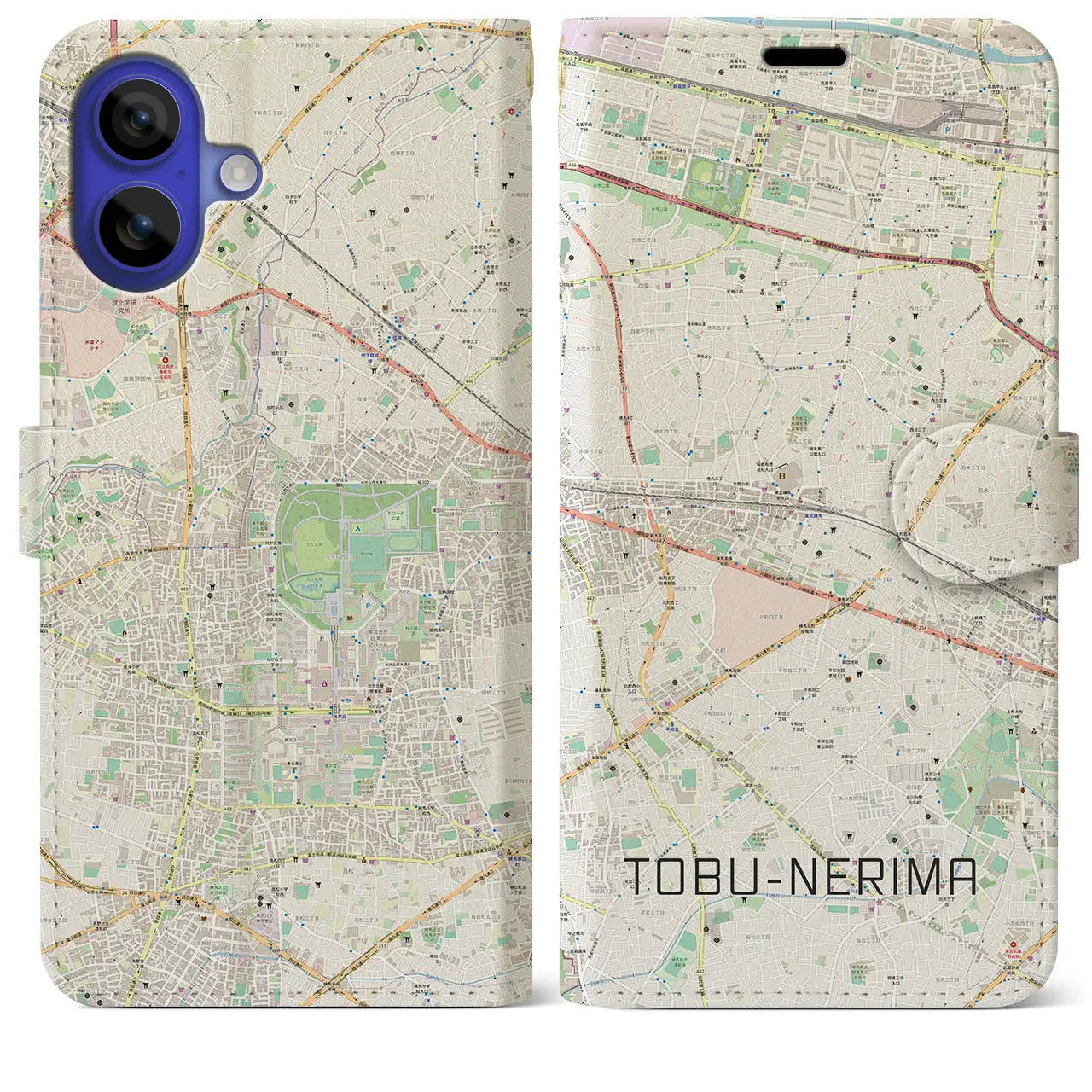【東武練馬(東京都)】地図柄iPhoneケース(手帳タイプ)