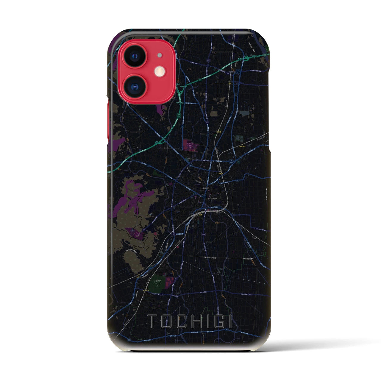 【栃木(栃木県)】地図柄iPhoneケース(バックカバータイプ)