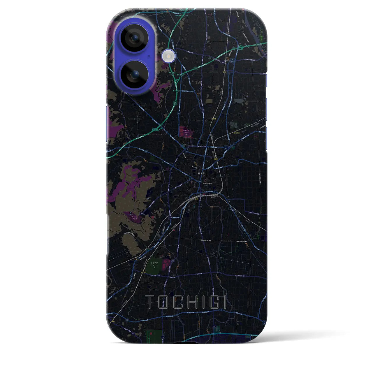 【栃木(栃木県)】地図柄iPhoneケース(バックカバータイプ)