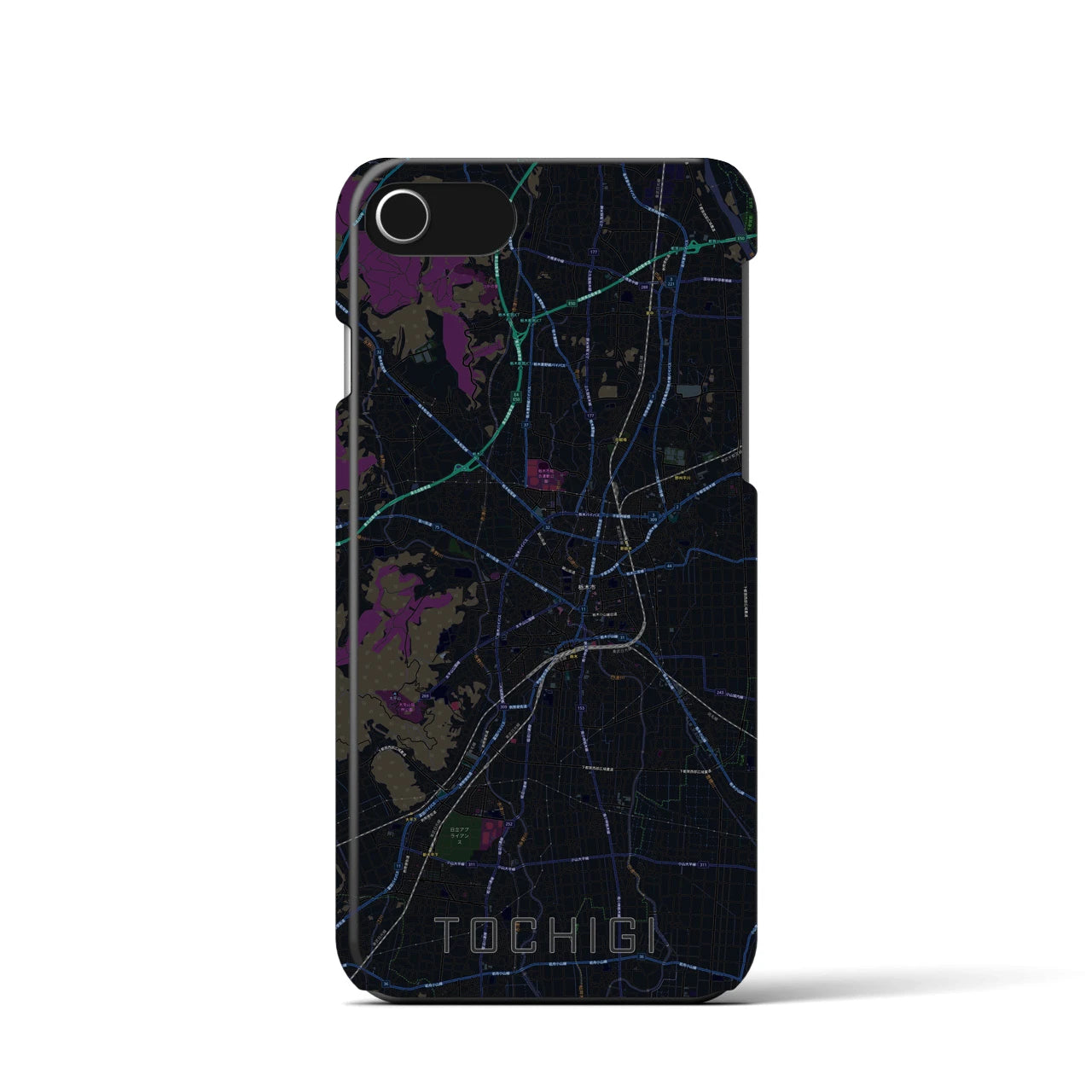 【栃木(栃木県)】地図柄iPhoneケース(バックカバータイプ)