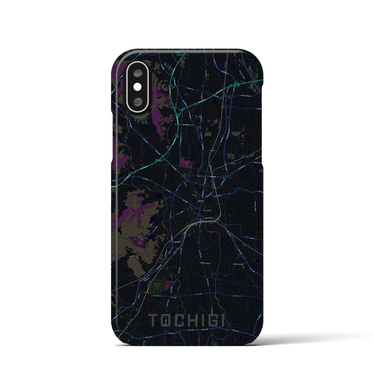 【栃木(栃木県)】地図柄iPhoneケース(バックカバータイプ)