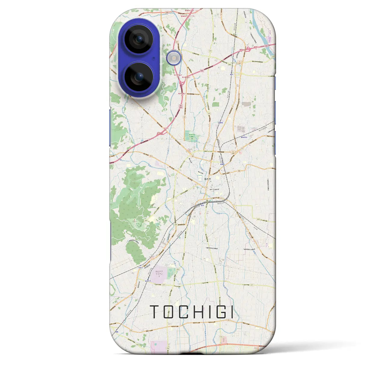 【栃木(栃木県)】地図柄iPhoneケース(バックカバータイプ)ナチュラル・iPhone 16 Pro Max 用