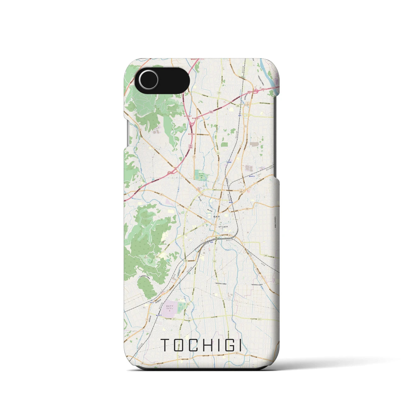 【栃木(栃木県)】地図柄iPhoneケース(バックカバータイプ)