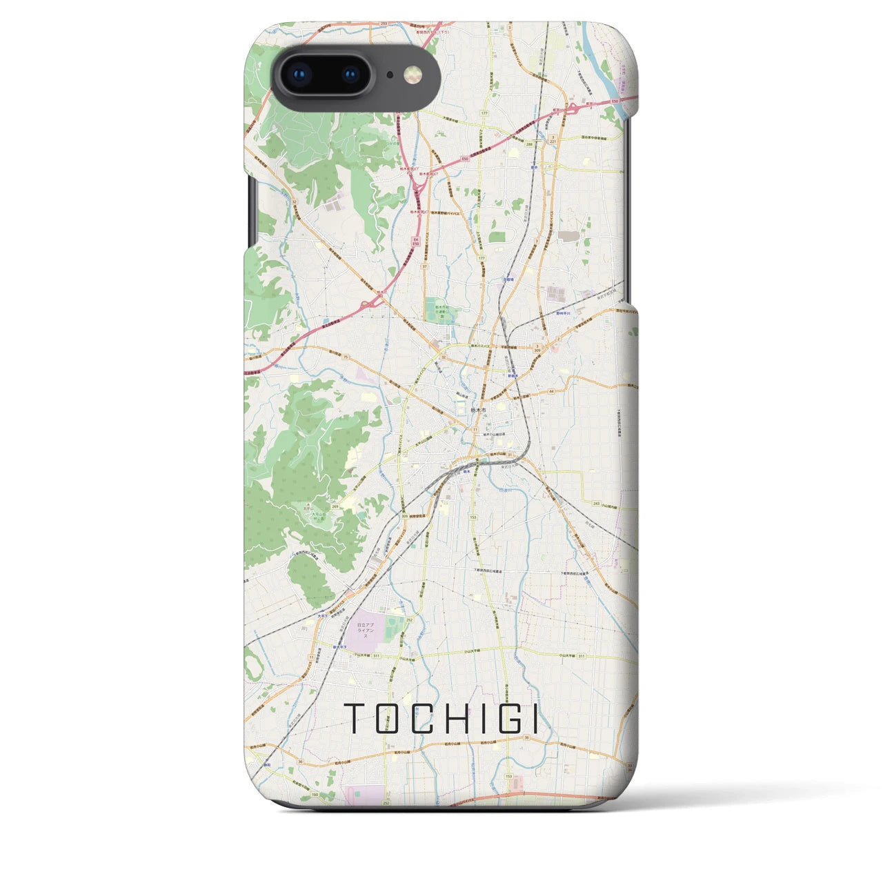 【栃木(栃木県)】地図柄iPhoneケース(バックカバータイプ)