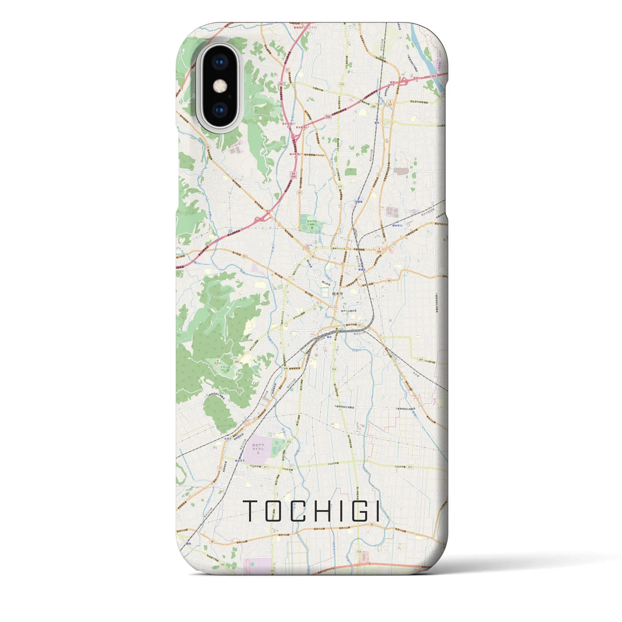 【栃木(栃木県)】地図柄iPhoneケース(バックカバータイプ)