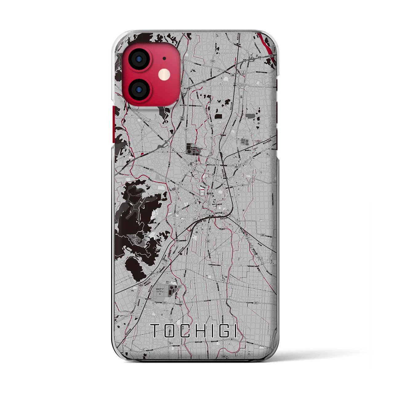 【栃木(栃木県)】地図柄iPhoneケース(クリアタイプ)