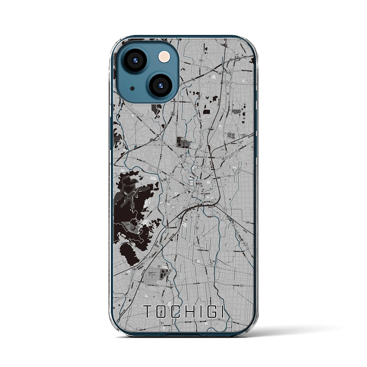 【栃木(栃木県)】地図柄iPhoneケース(クリアタイプ)