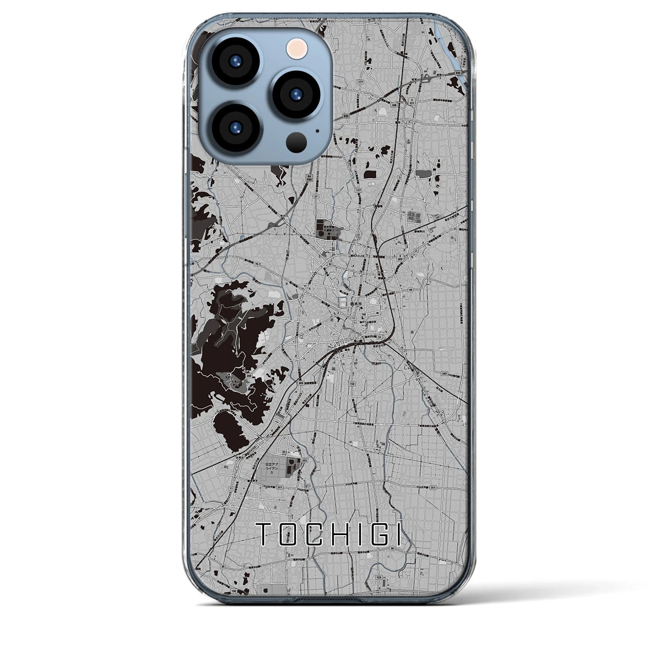 【栃木(栃木県)】地図柄iPhoneケース(クリアタイプ)