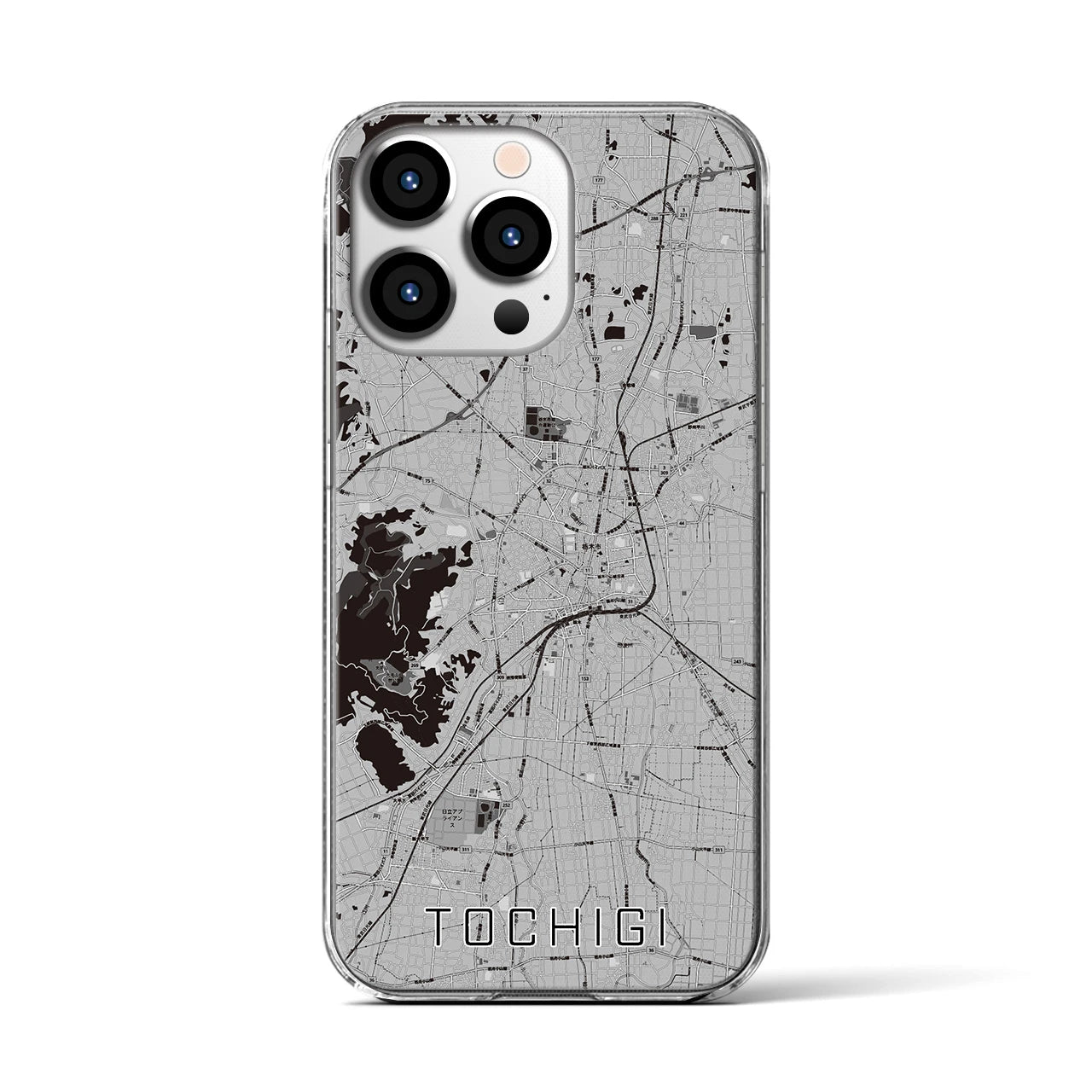 【栃木(栃木県)】地図柄iPhoneケース(クリアタイプ)