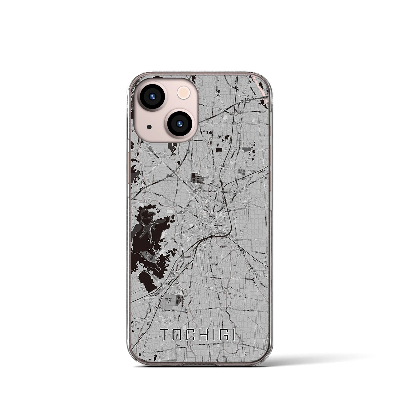 【栃木(栃木県)】地図柄iPhoneケース(クリアタイプ)