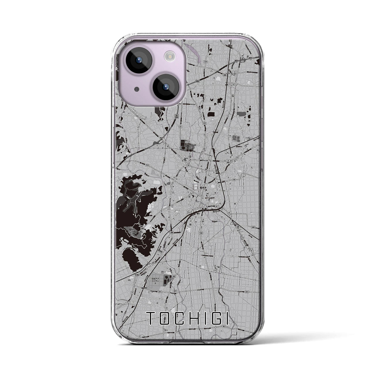 【栃木(栃木県)】地図柄iPhoneケース(クリアタイプ)
