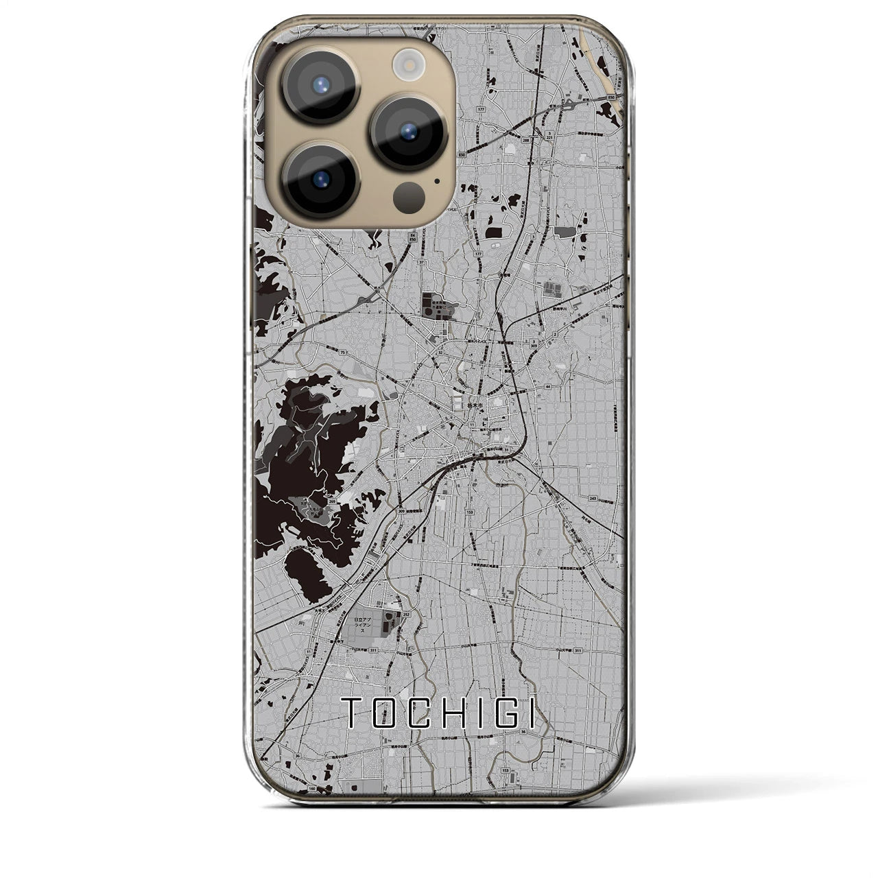 【栃木(栃木県)】地図柄iPhoneケース(クリアタイプ)