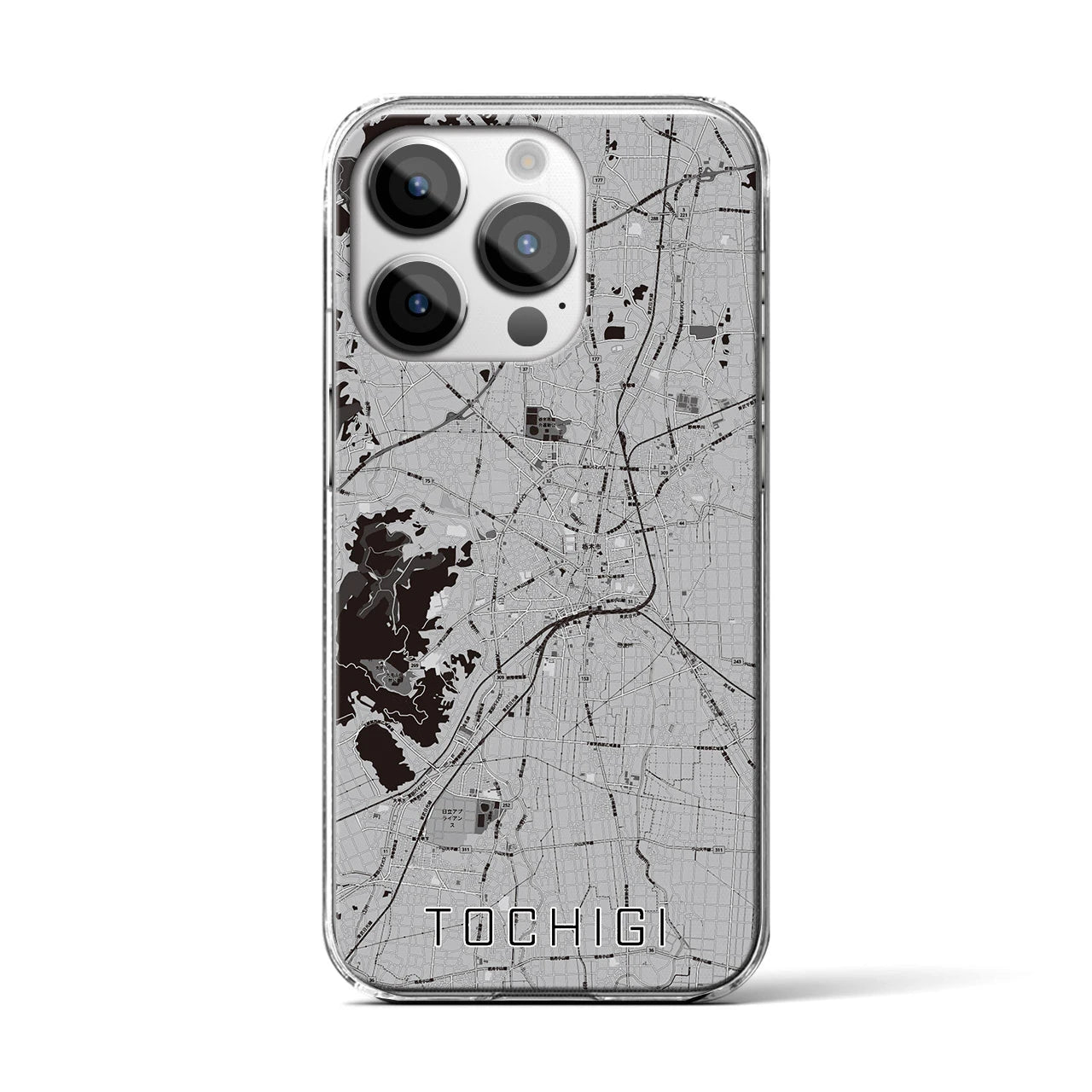【栃木(栃木県)】地図柄iPhoneケース(クリアタイプ)