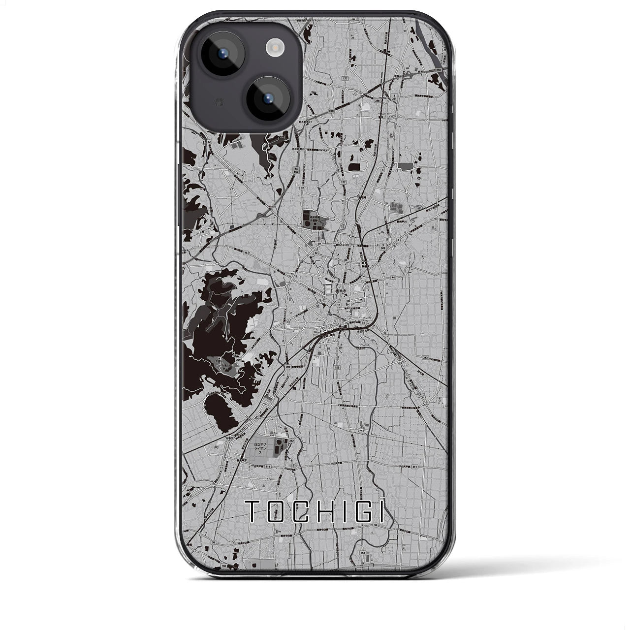 【栃木(栃木県)】地図柄iPhoneケース(クリアタイプ)