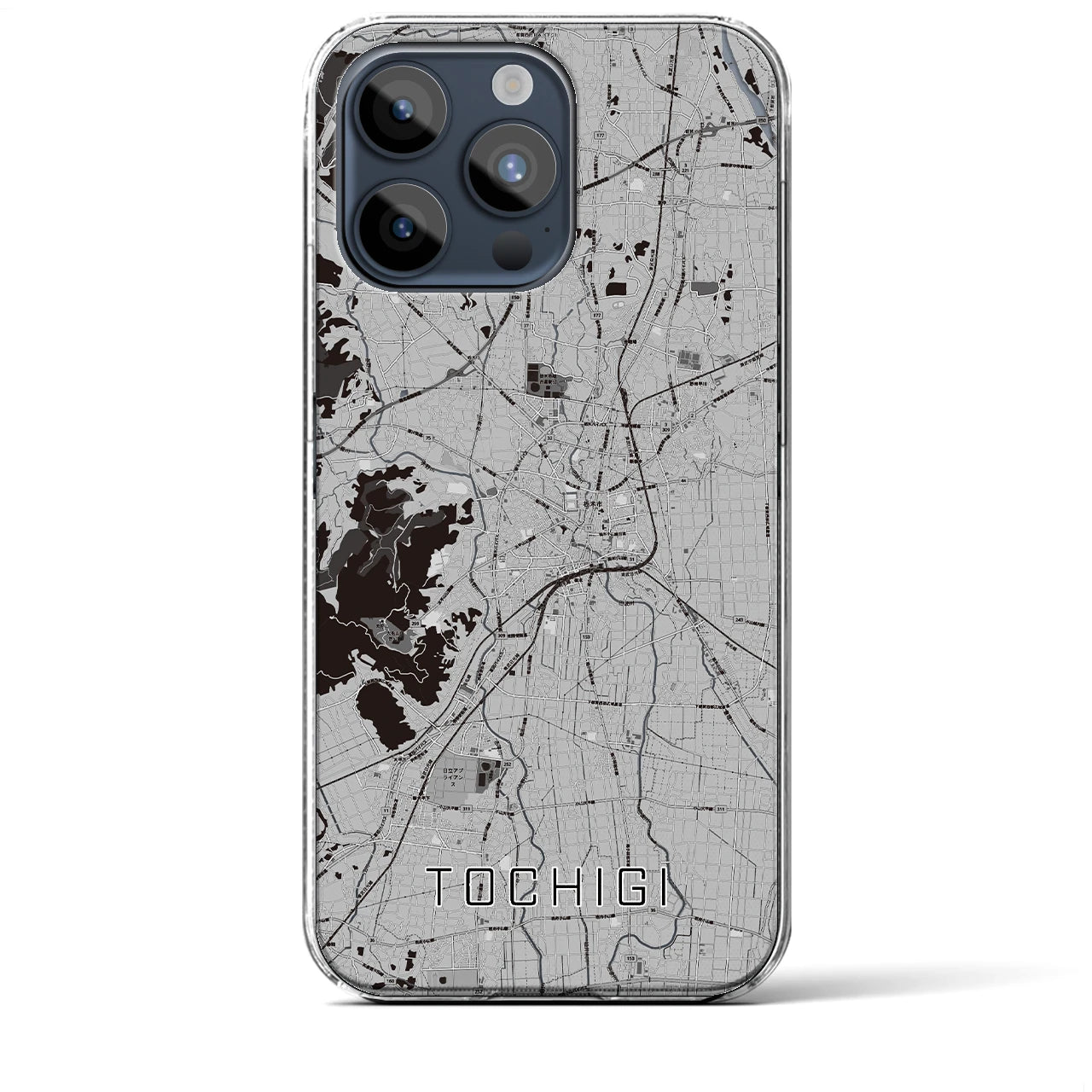 【栃木(栃木県)】地図柄iPhoneケース(クリアタイプ)