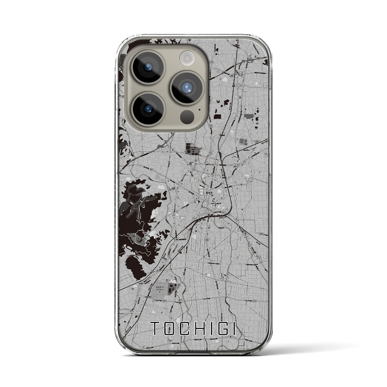 【栃木(栃木県)】地図柄iPhoneケース(クリアタイプ)