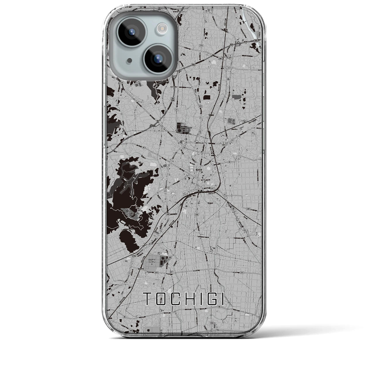【栃木(栃木県)】地図柄iPhoneケース(クリアタイプ)