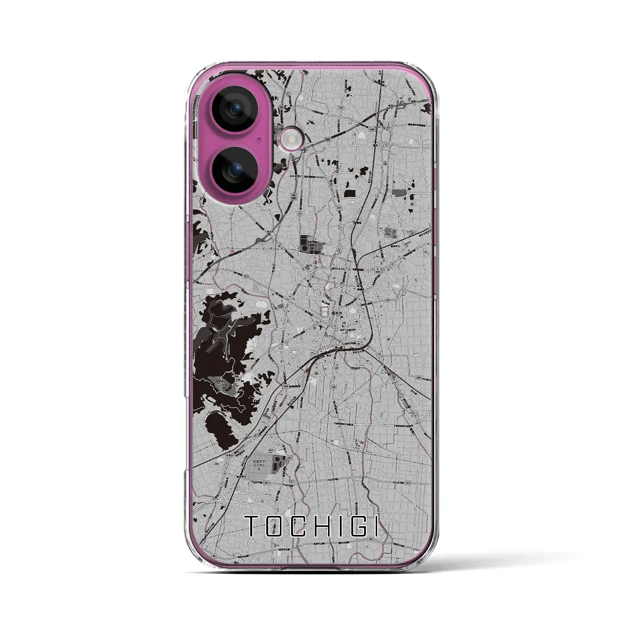 【栃木(栃木県)】地図柄iPhoneケース(クリアタイプ)