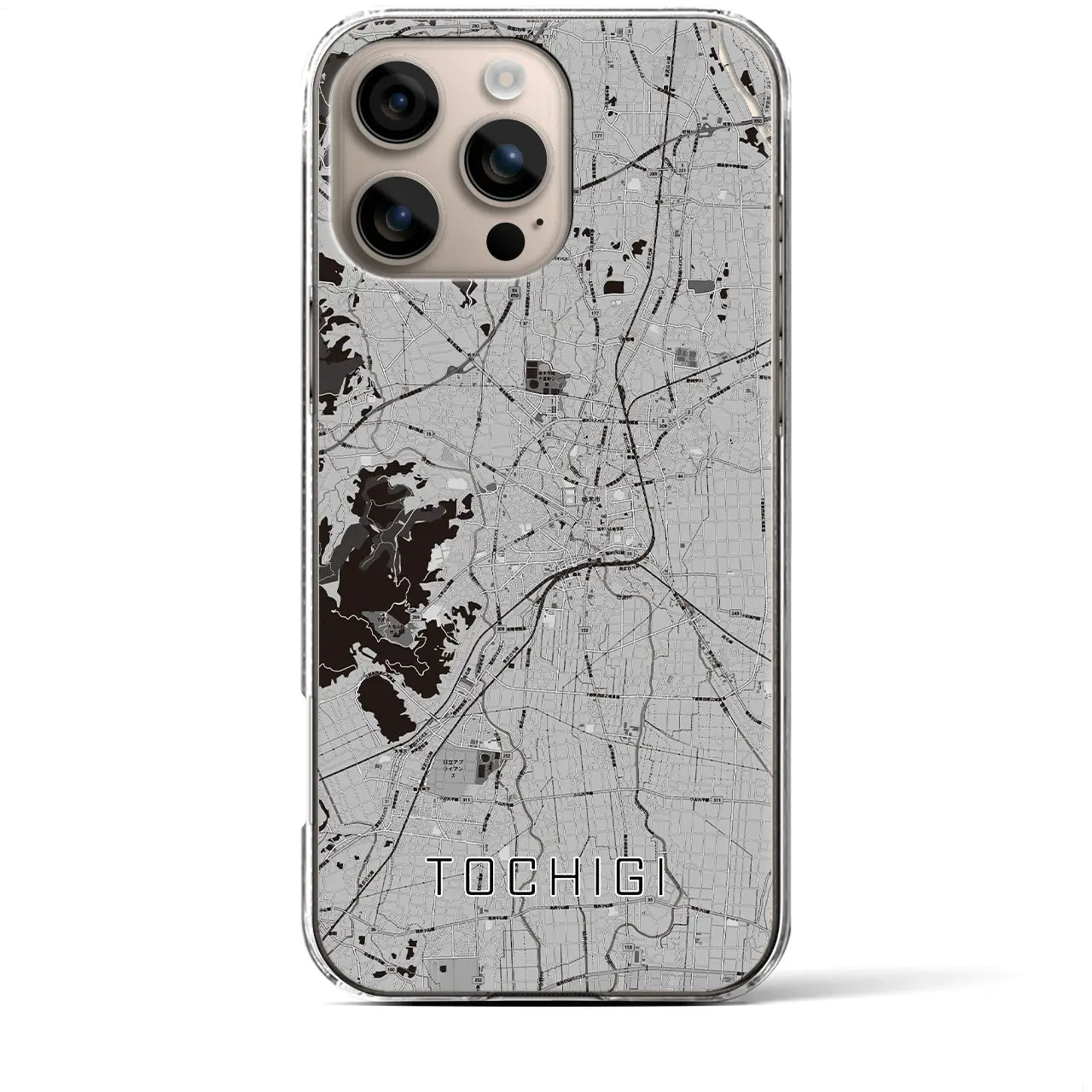 【栃木(栃木県)】地図柄iPhoneケース(クリアタイプ)