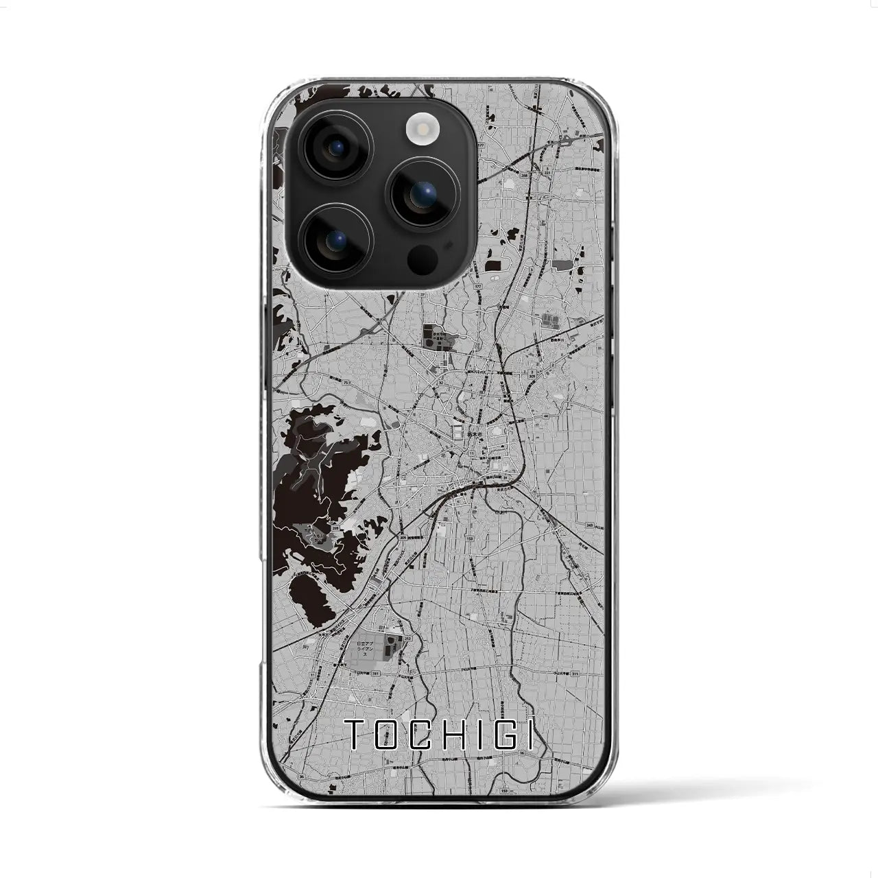 【栃木(栃木県)】地図柄iPhoneケース(クリアタイプ)