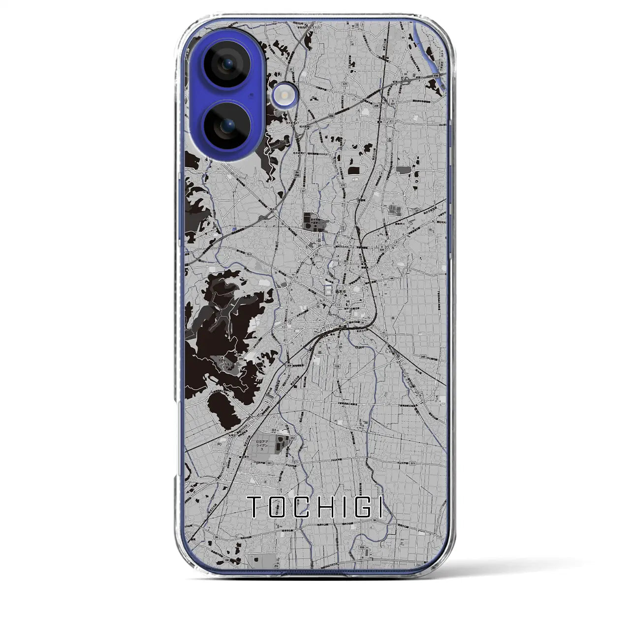 【栃木(栃木県)】地図柄iPhoneケース(クリアタイプ)