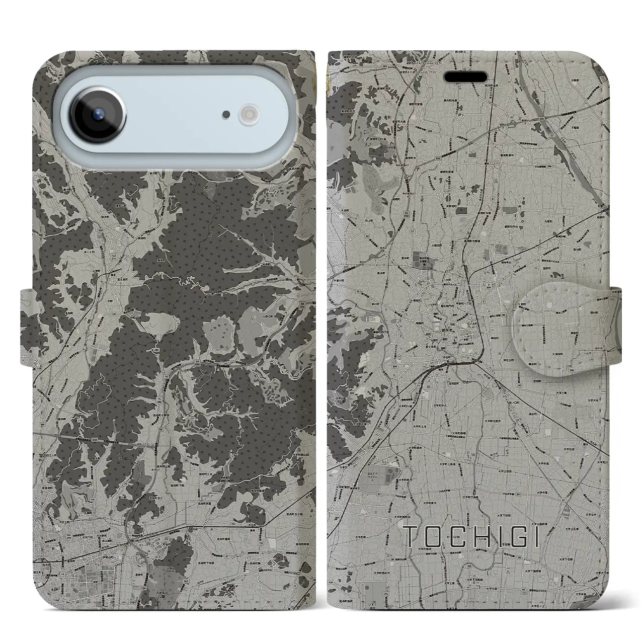 【栃木(栃木県)】地図柄iPhoneケース(手帳タイプ)