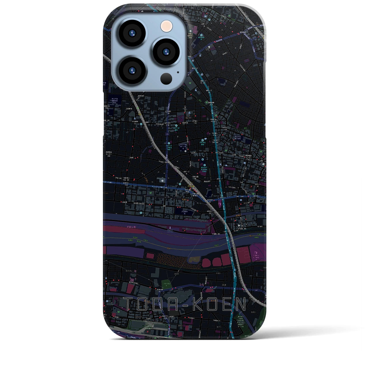 【戸田公園(埼玉県)】地図柄iPhoneケース(バックカバータイプ)