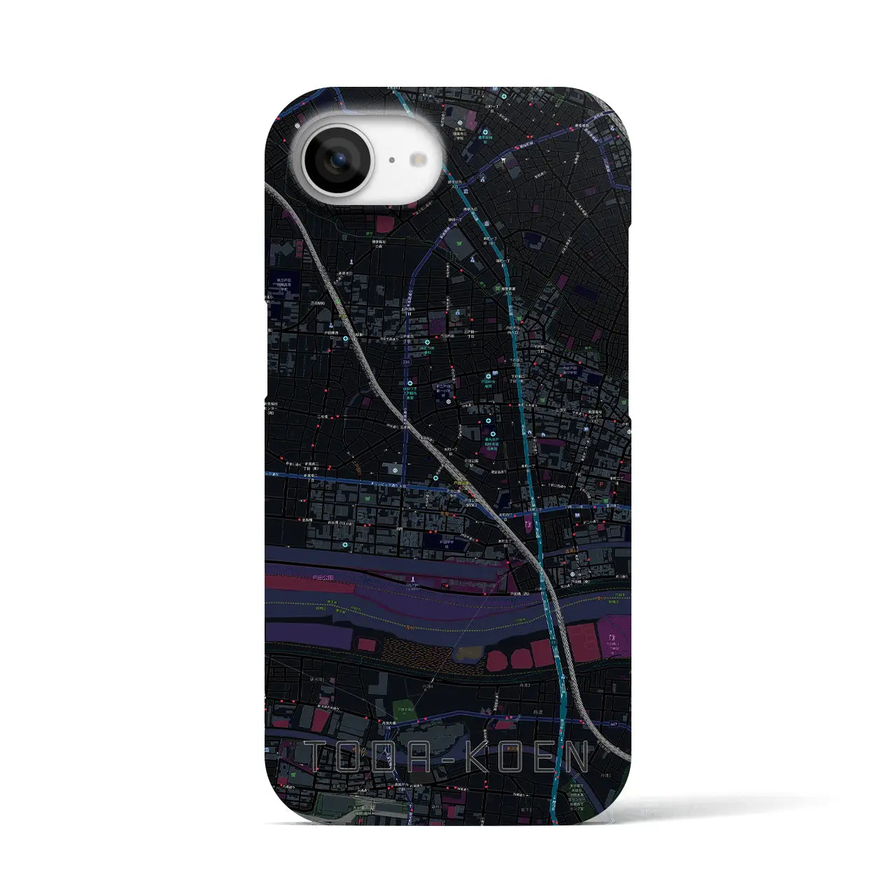 【戸田公園(埼玉県)】地図柄iPhoneケース(バックカバータイプ)