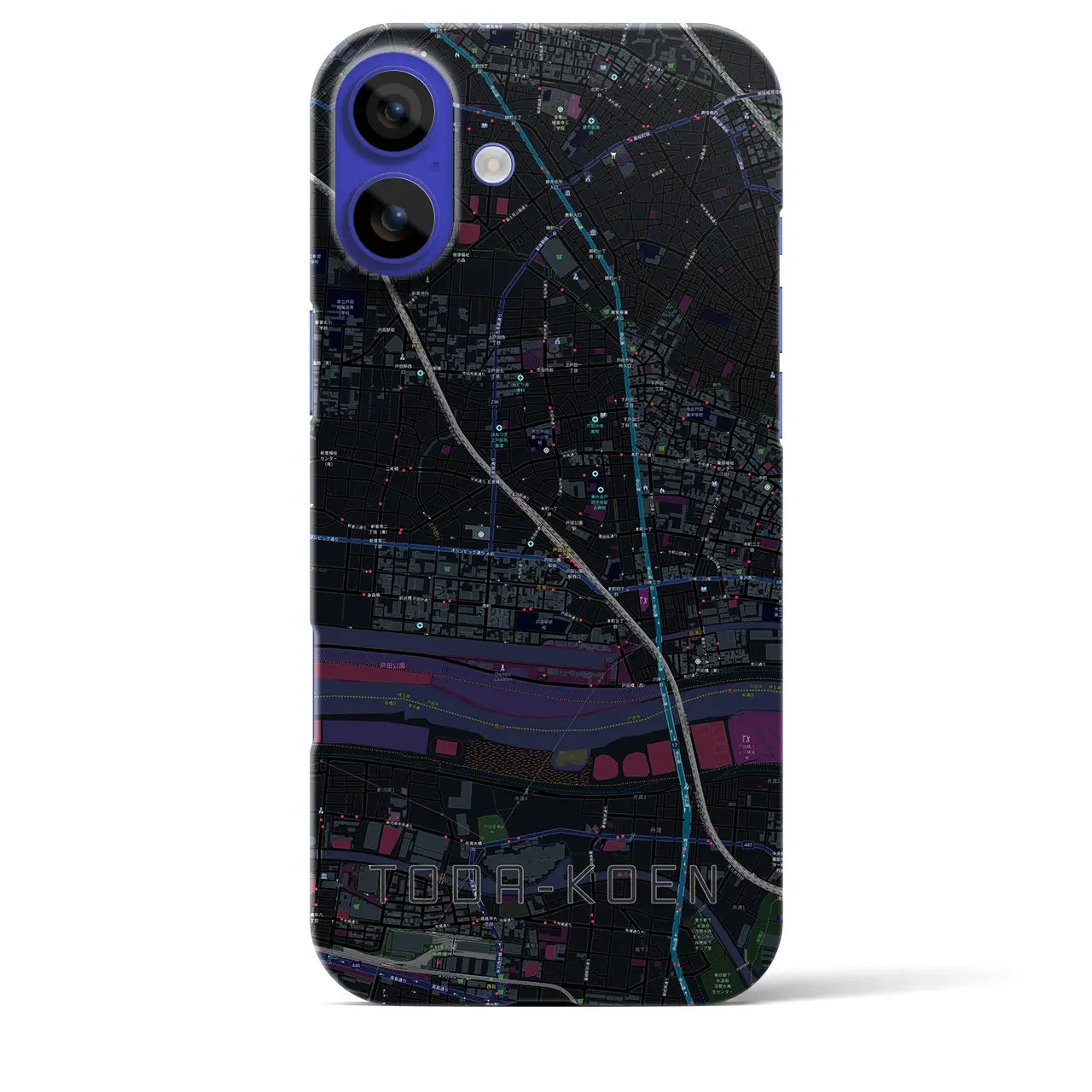 【戸田公園(埼玉県)】地図柄iPhoneケース(バックカバータイプ)