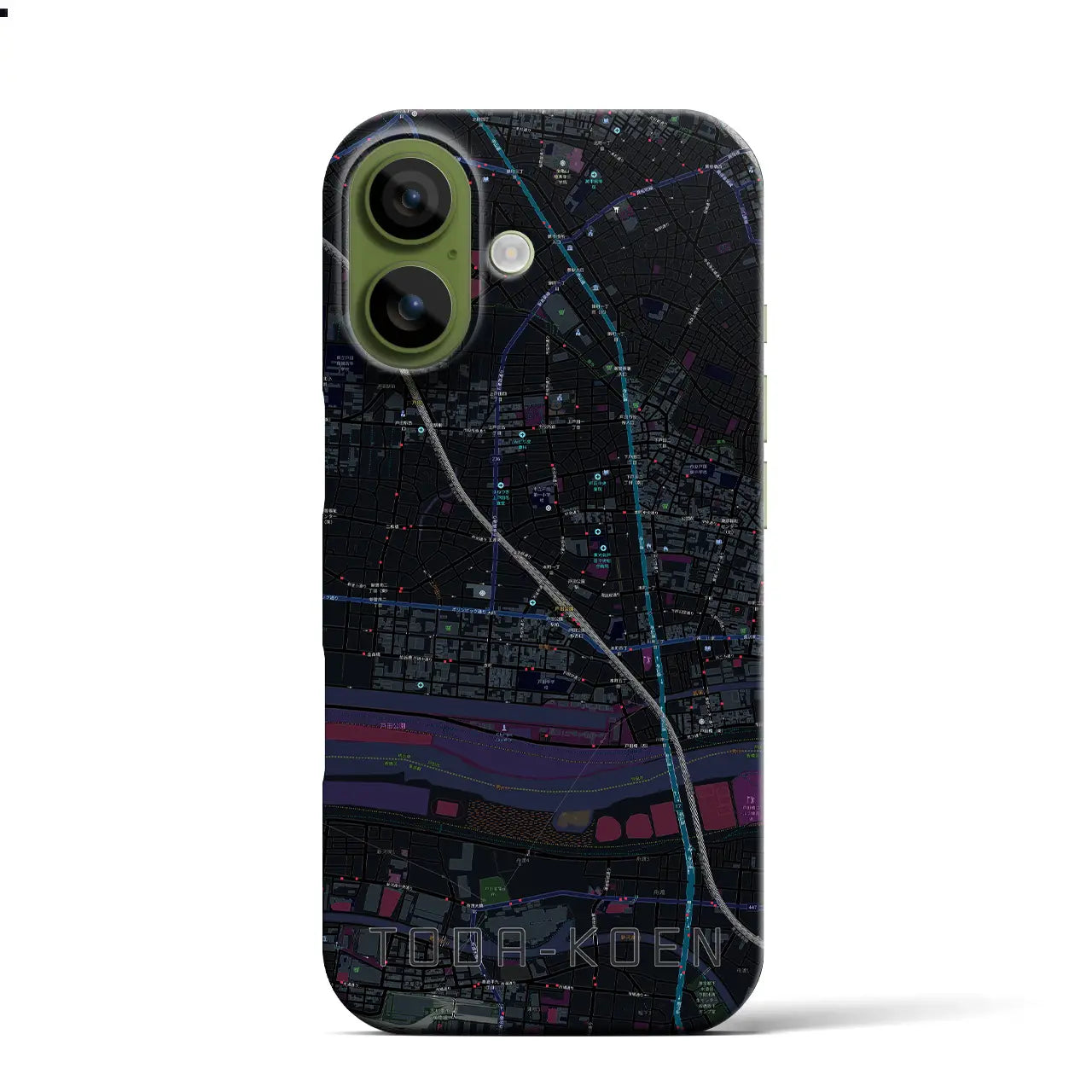 【戸田公園(埼玉県)】地図柄iPhoneケース(バックカバータイプ)