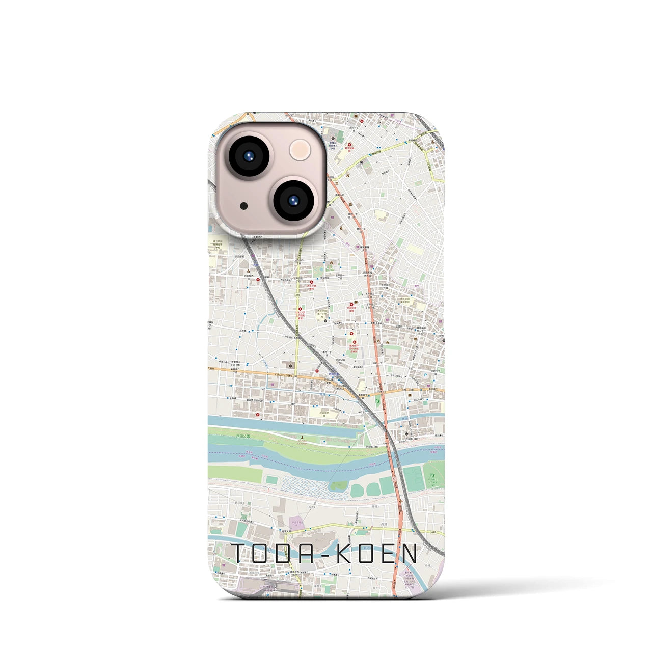 【戸田公園(埼玉県)】地図柄iPhoneケース(バックカバータイプ)